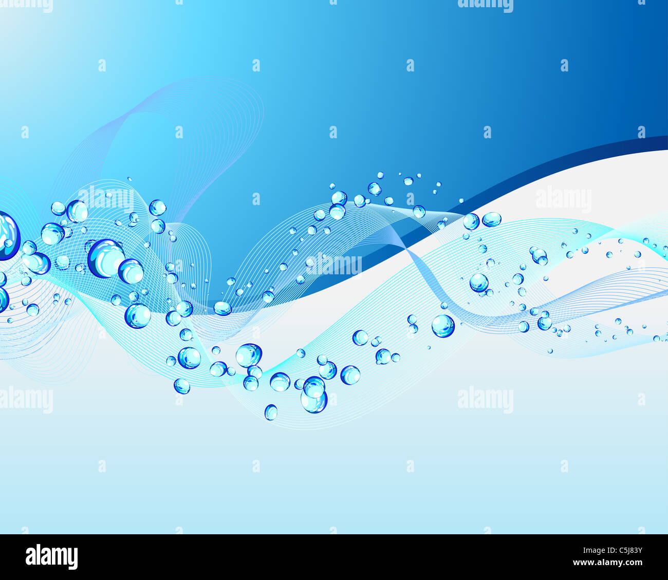 Abstract water vector background with bubbles of air Stock Photo - Alamy