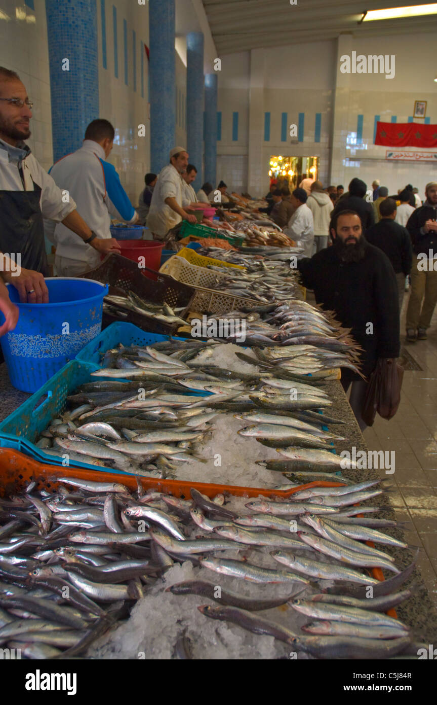 Marche Central de Poissons seafood market at Le Grand Socco square