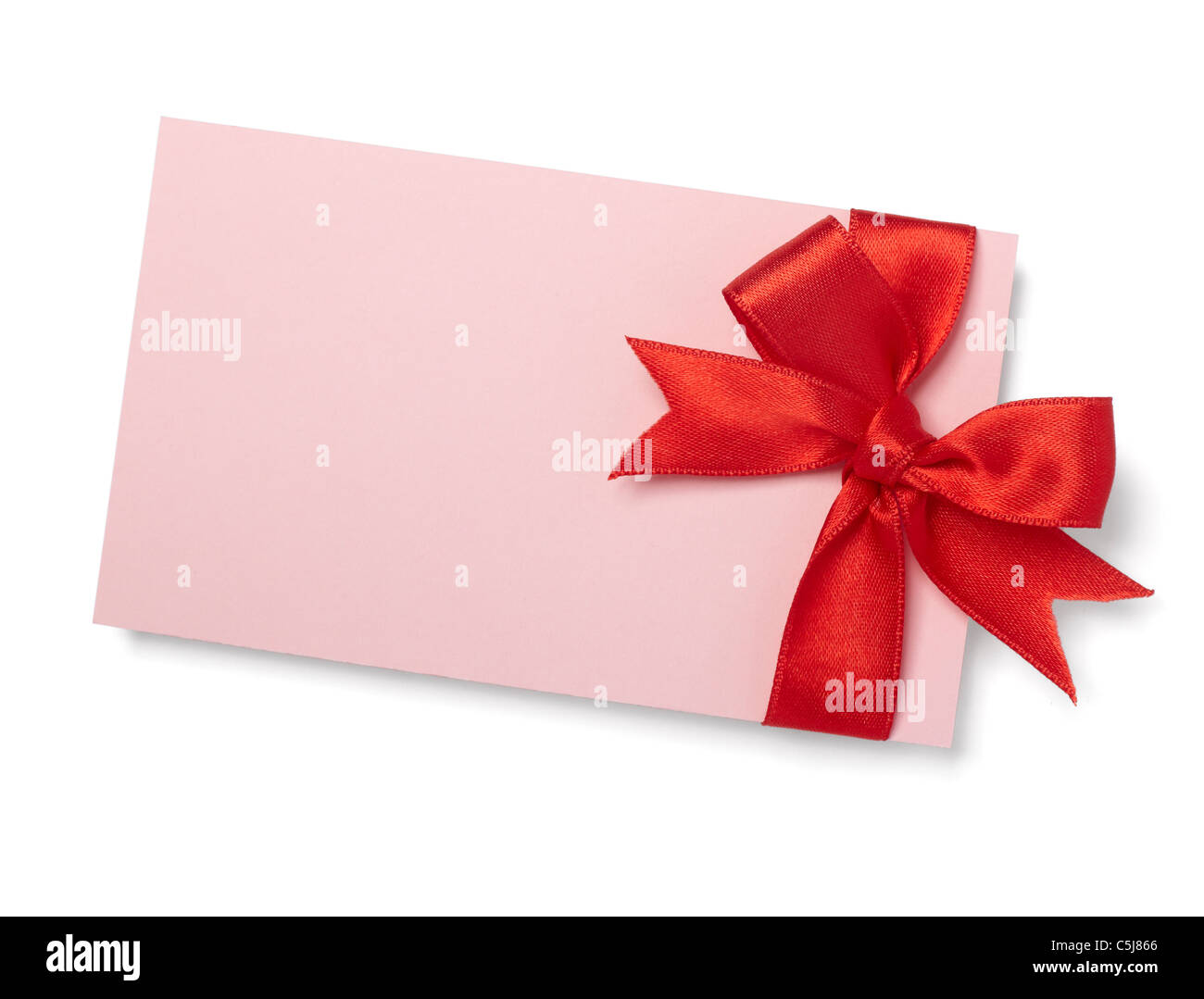 note with ribbon Stock Photo - Alamy