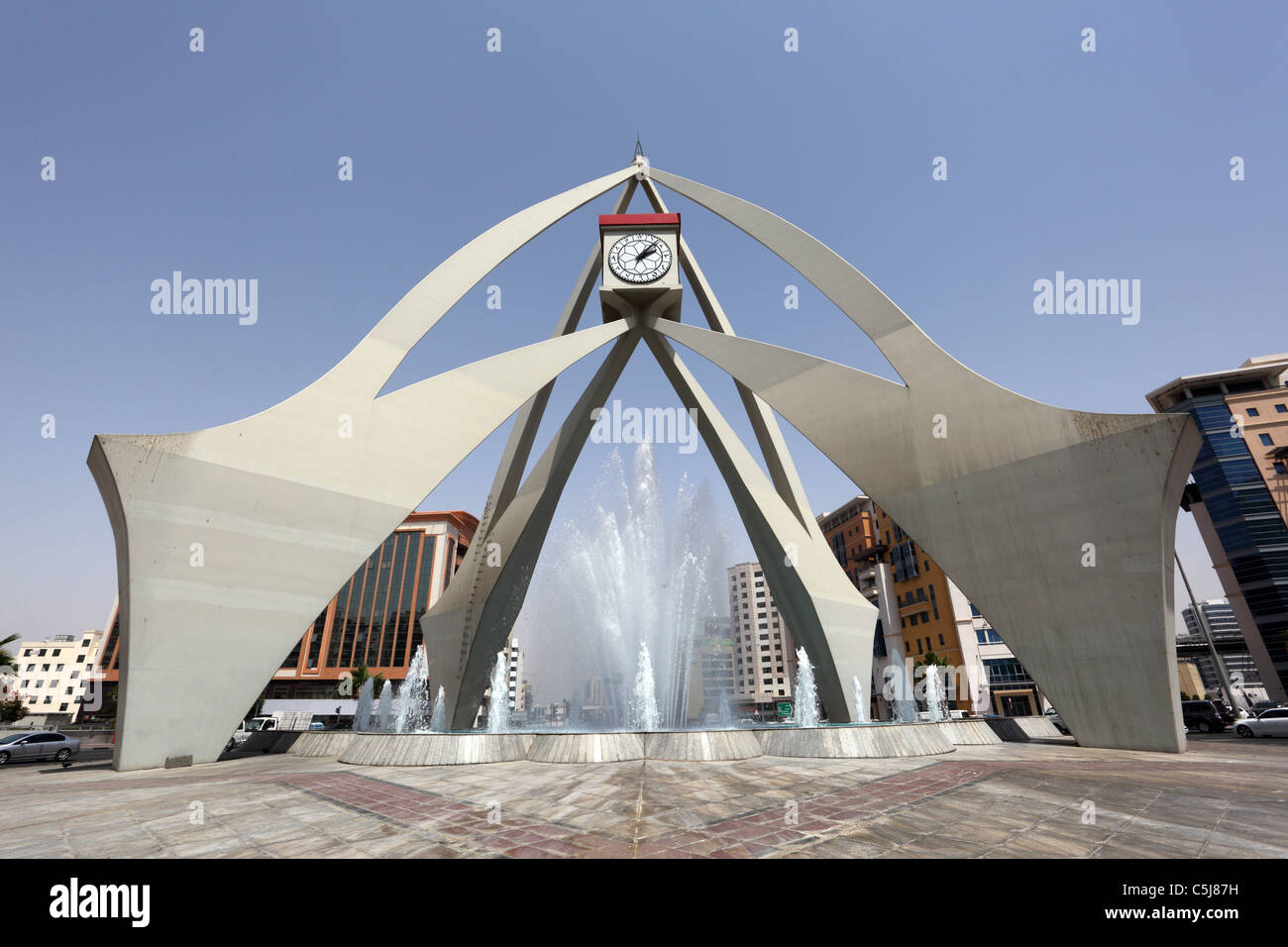 Tower Clock Roundabout in Dubai, United Arab Emirates Stock Photo Alamy