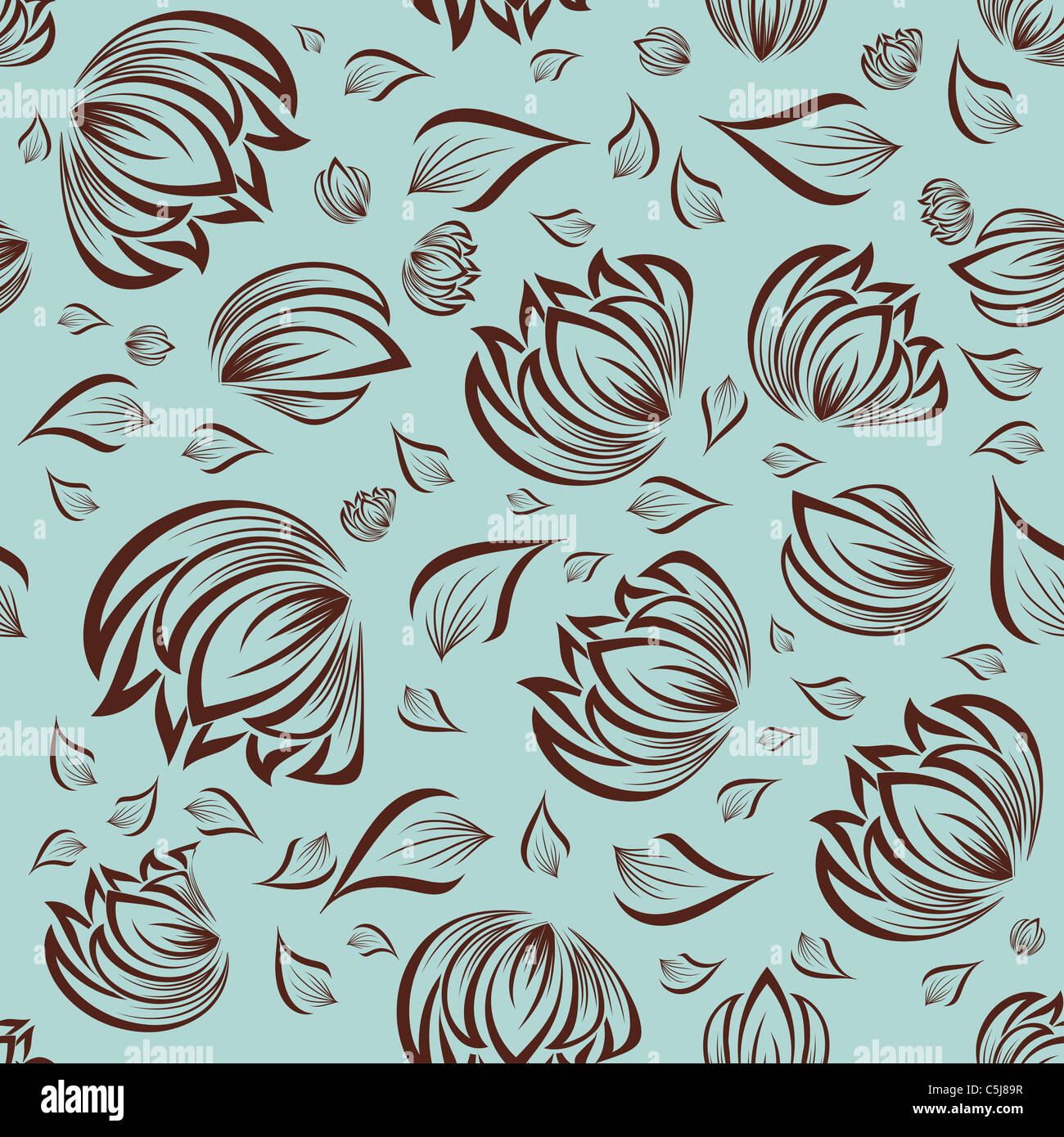 Seamless vector floral pattern Stock Photo - Alamy