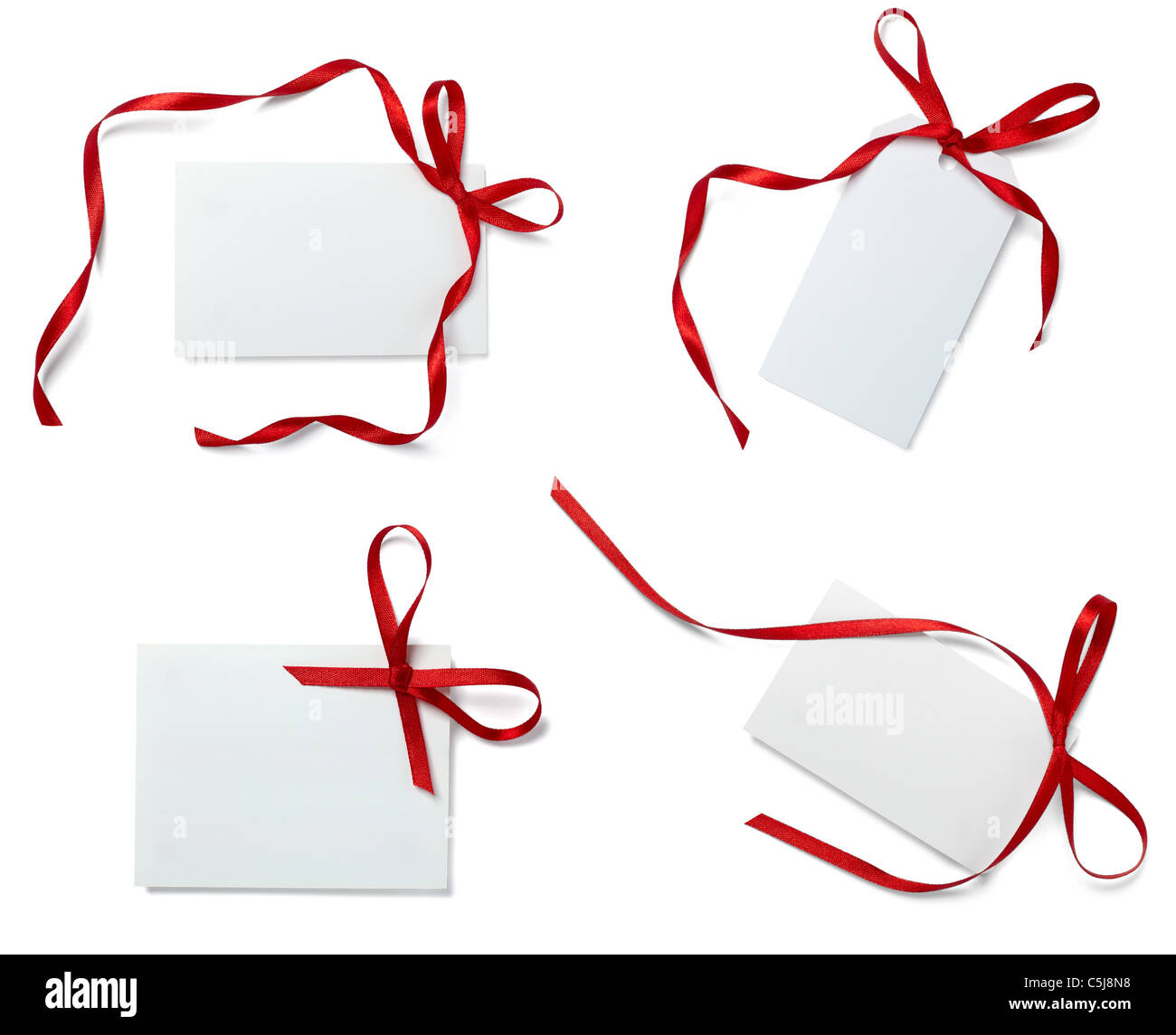 Note Card With Ribbon note with ribbon Stock Photo - Alamy