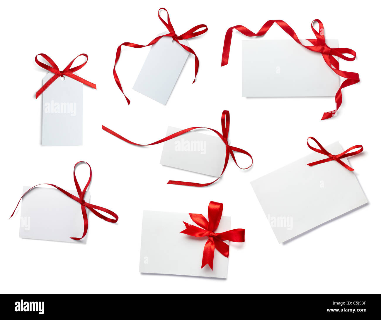 note with ribbon Stock Photo - Alamy
