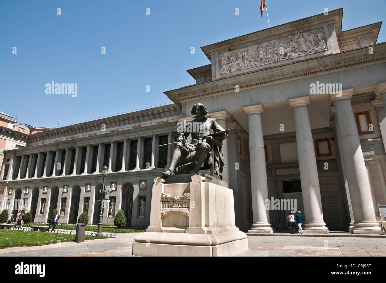 Statue of Spanish painter Diego Velazquez outside the Prado Museum, Madrid, Spain. Stock Photo