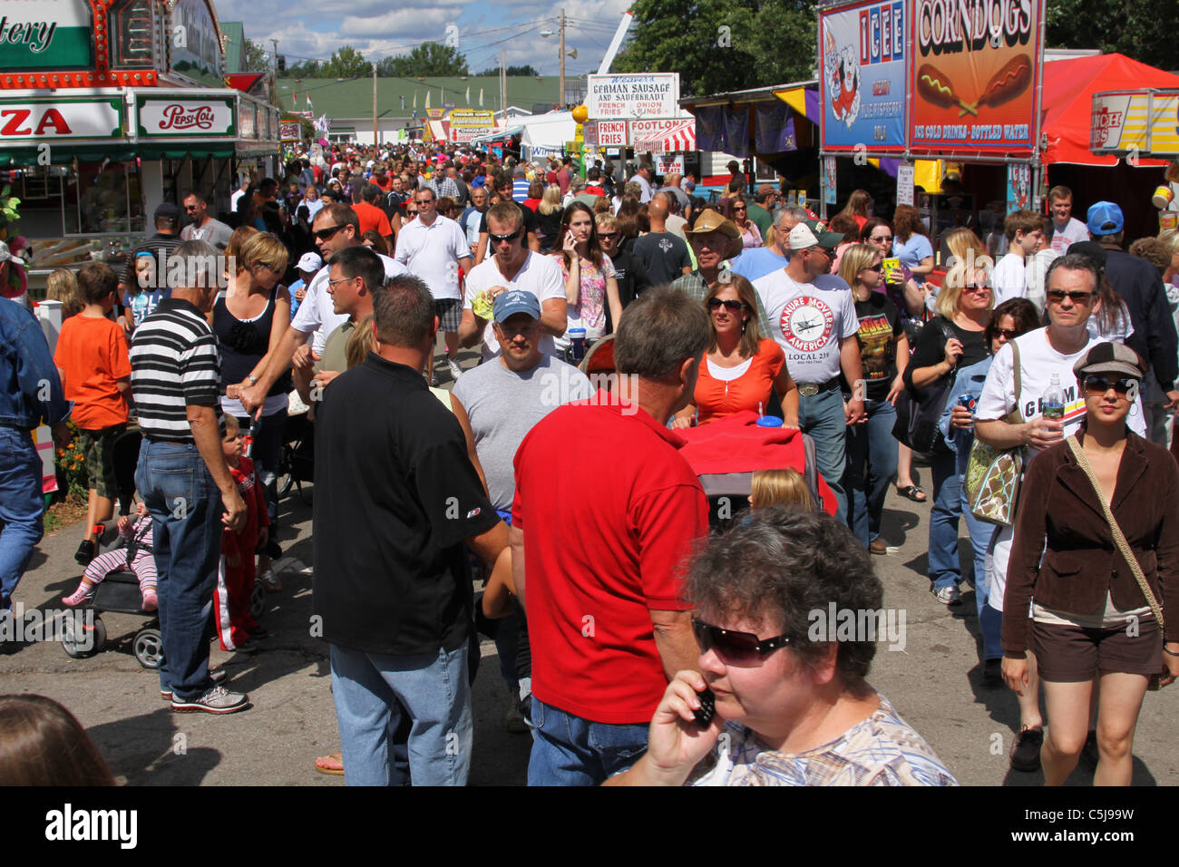 People on the Midway. Canfield Fair. Mahoning County Fair. Canfield