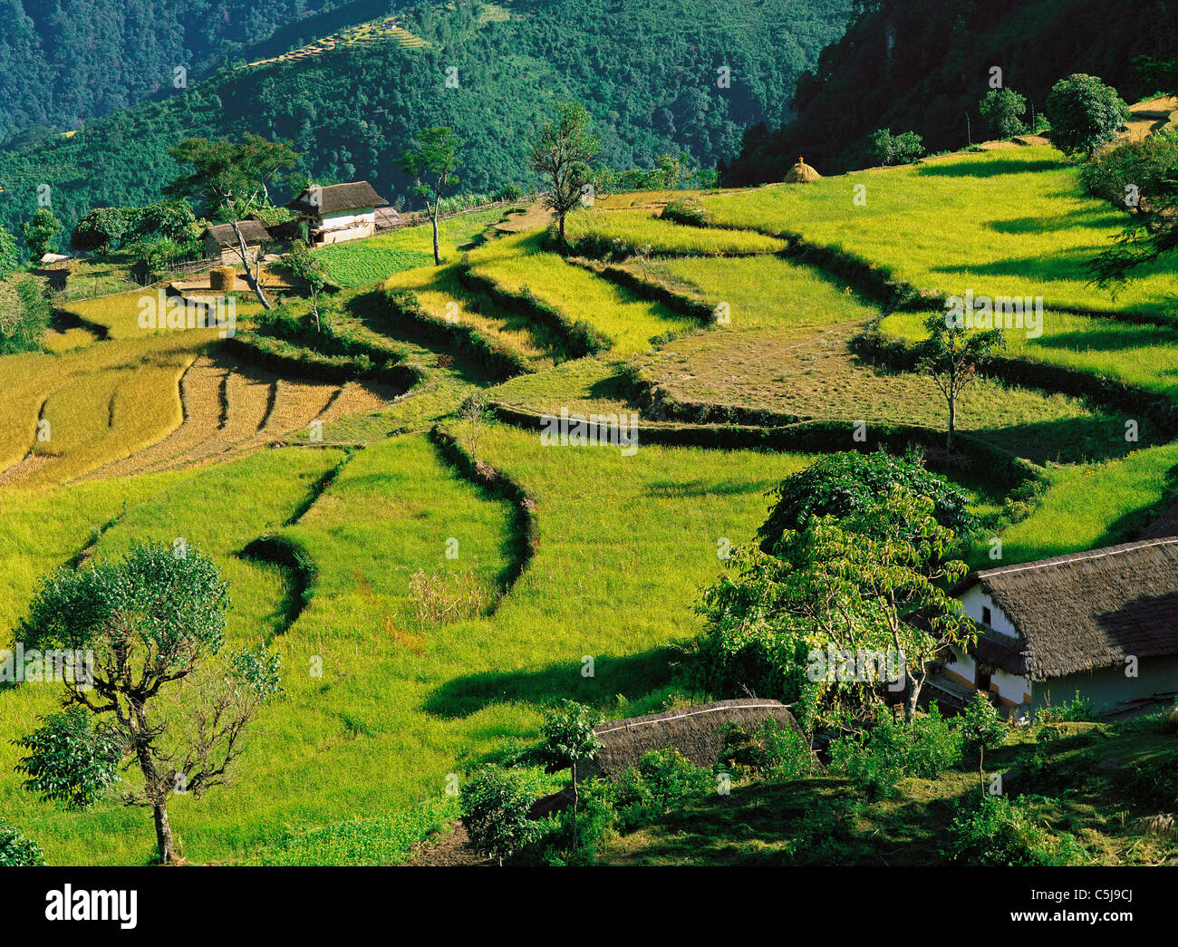 Remote hillside settlement near hi res stock photography and images Alamy
