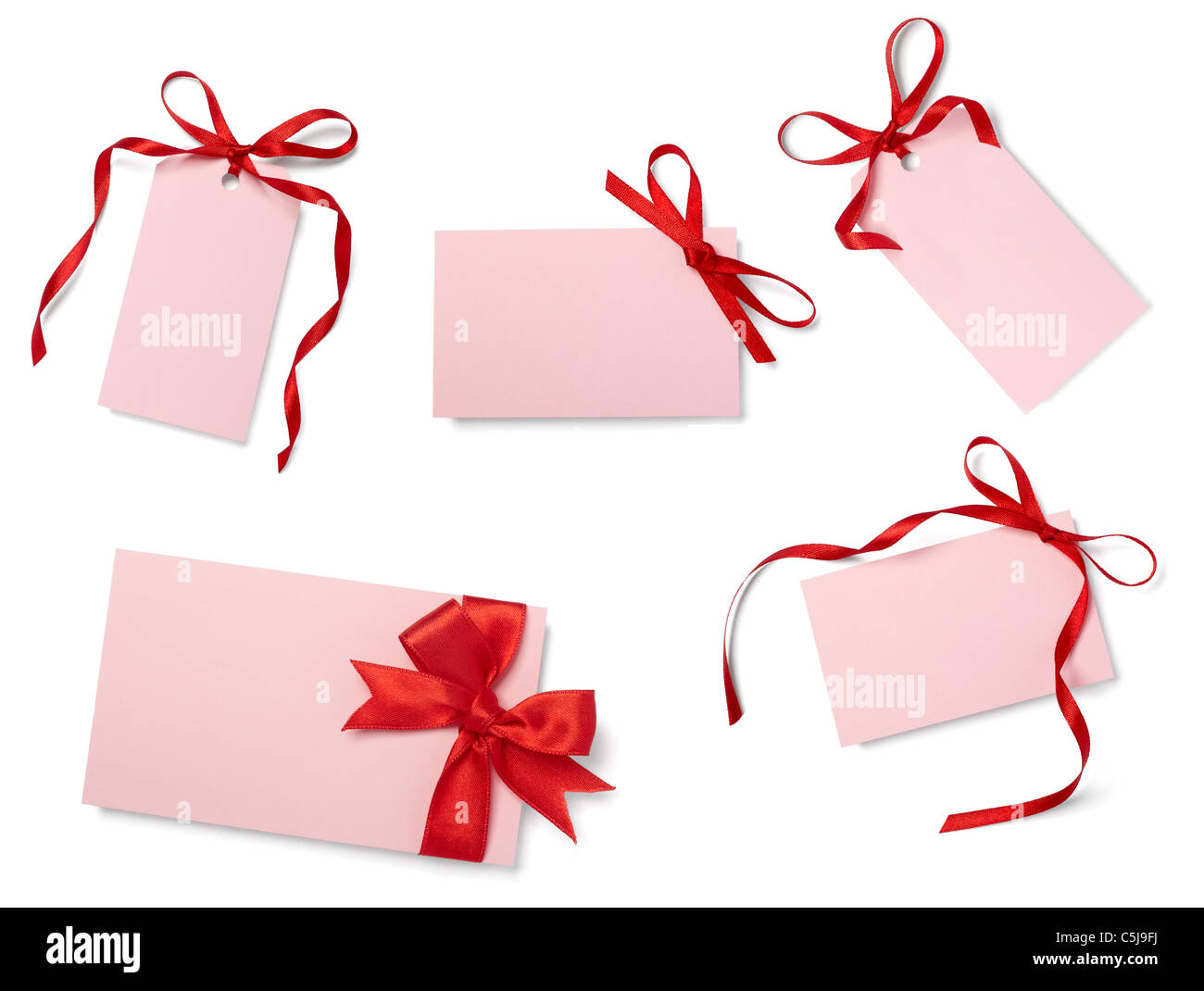 note with ribbon Stock Photo - Alamy