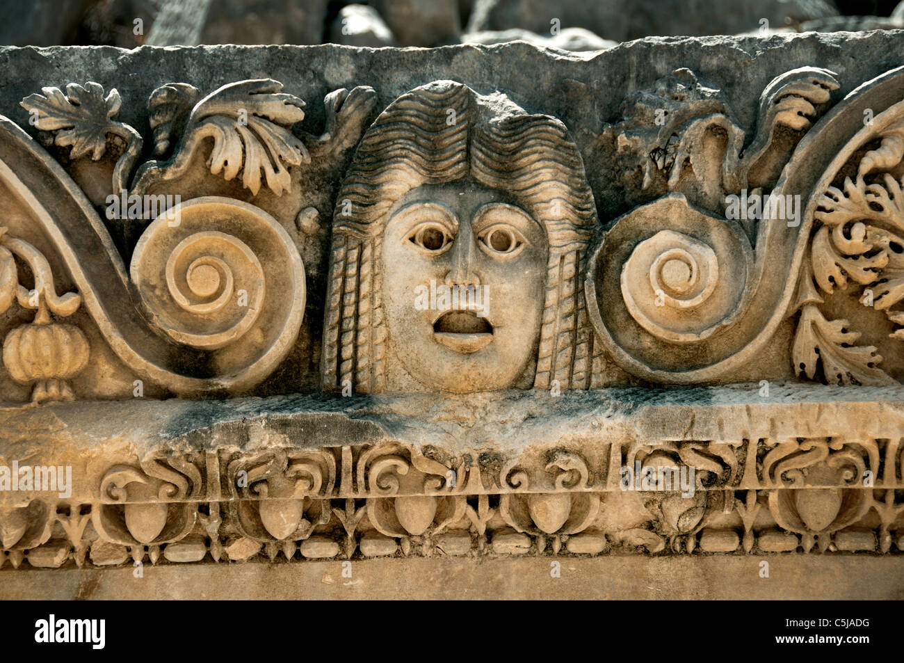 Roman amphitheater theater Lycia Lycian city Myra Turkey ( Kale Demre today ) Stock Photo