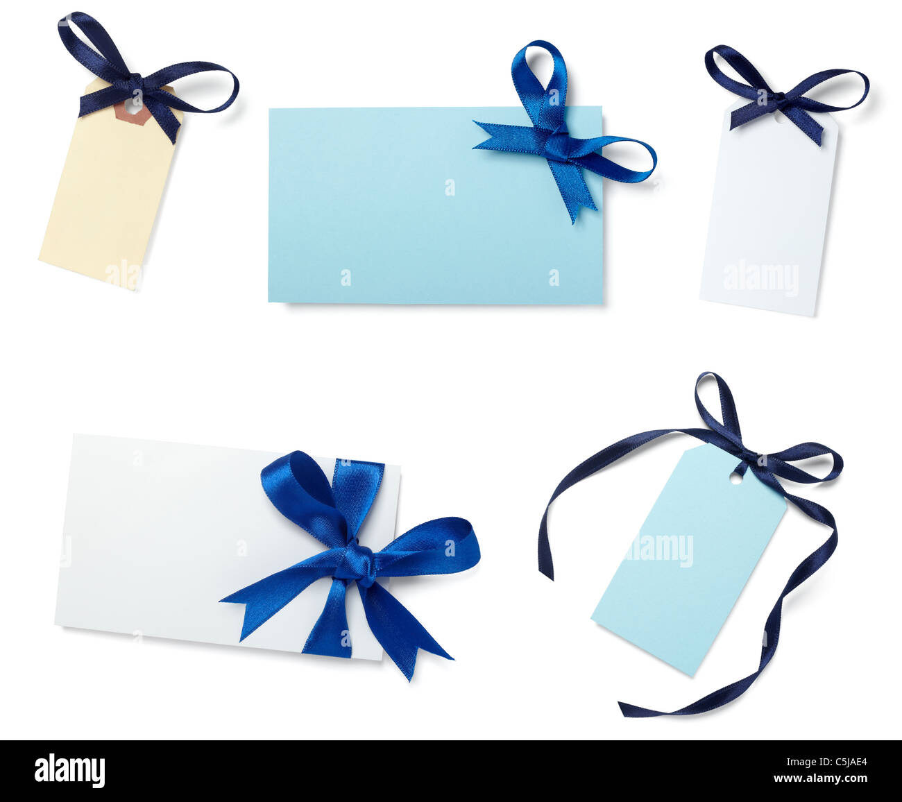 note with ribbon Stock Photo - Alamy