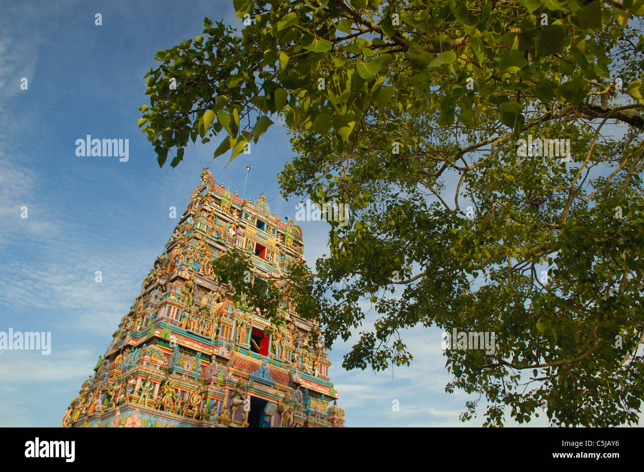 India, Kerala, Allepey. Kidangamparanbu Bhagavathi Temple. Stock Photo