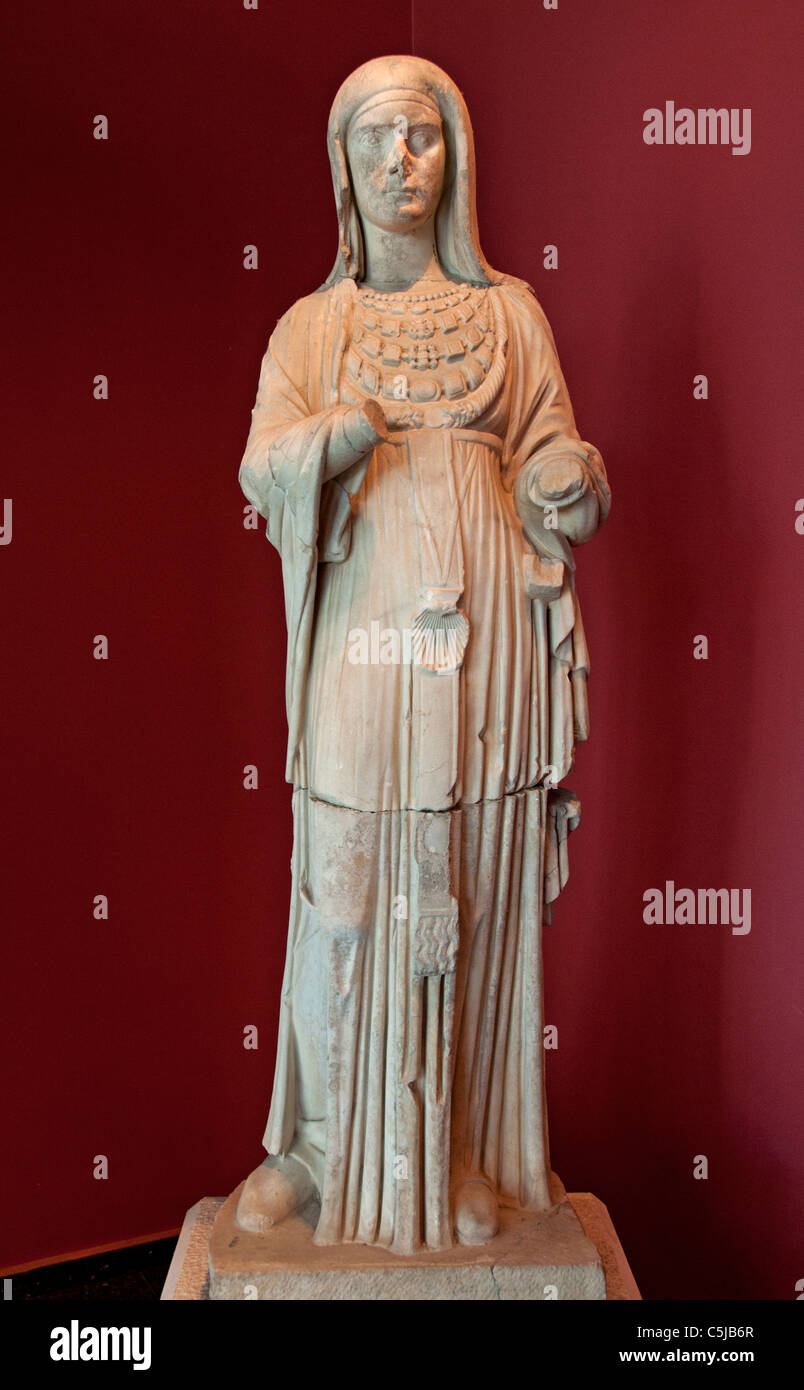 Priestess of Artemis Auerelia Paulina Roman 2 cent AD Perge Perga Turkey Stock Photo