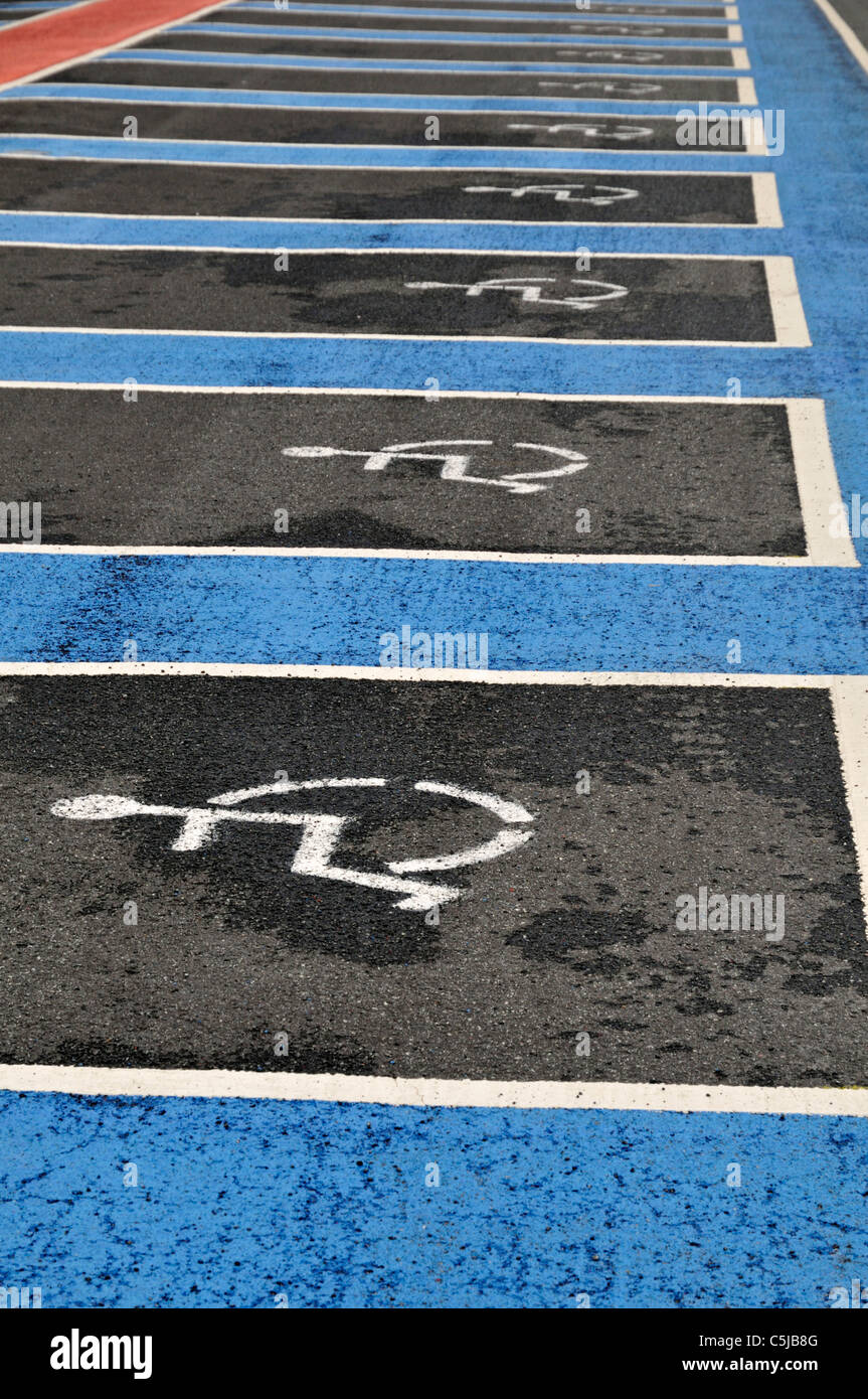 Disabled parking bays, Car Park, London, United Kingdom Stock Photo Alamy