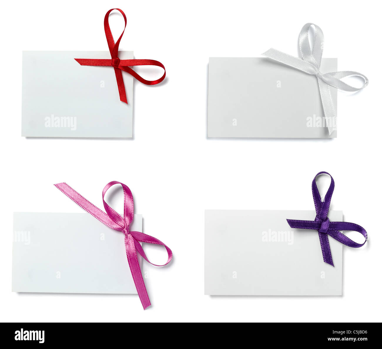 note with ribbon Stock Photo - Alamy