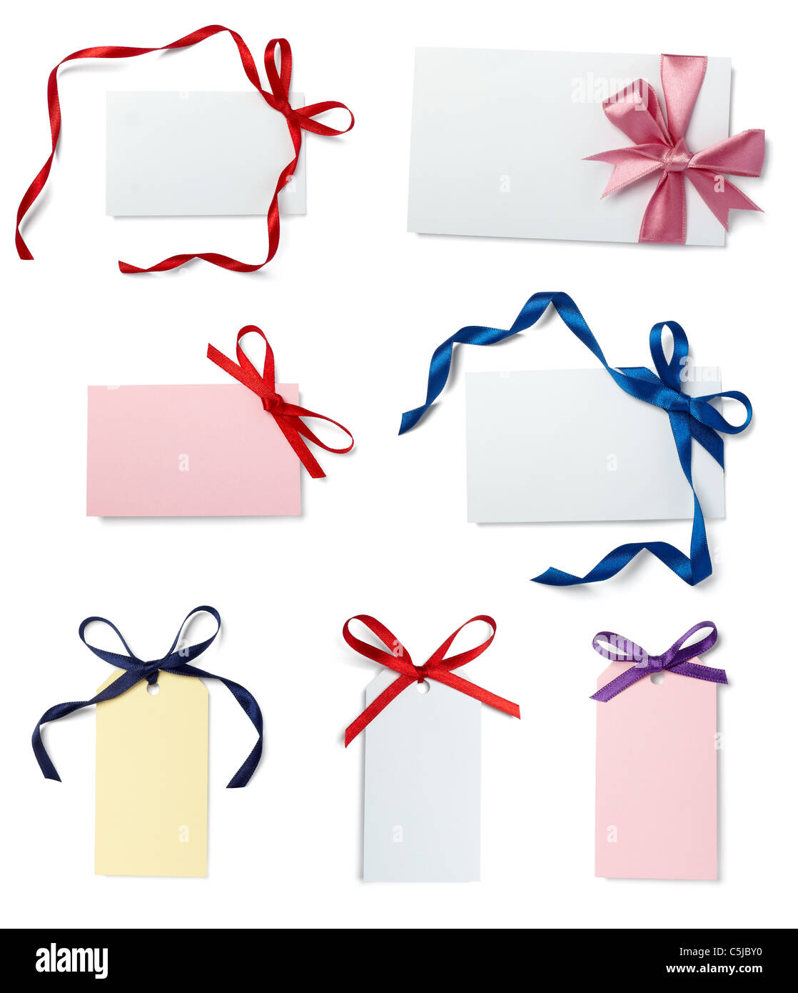 note with ribbon Stock Photo - Alamy