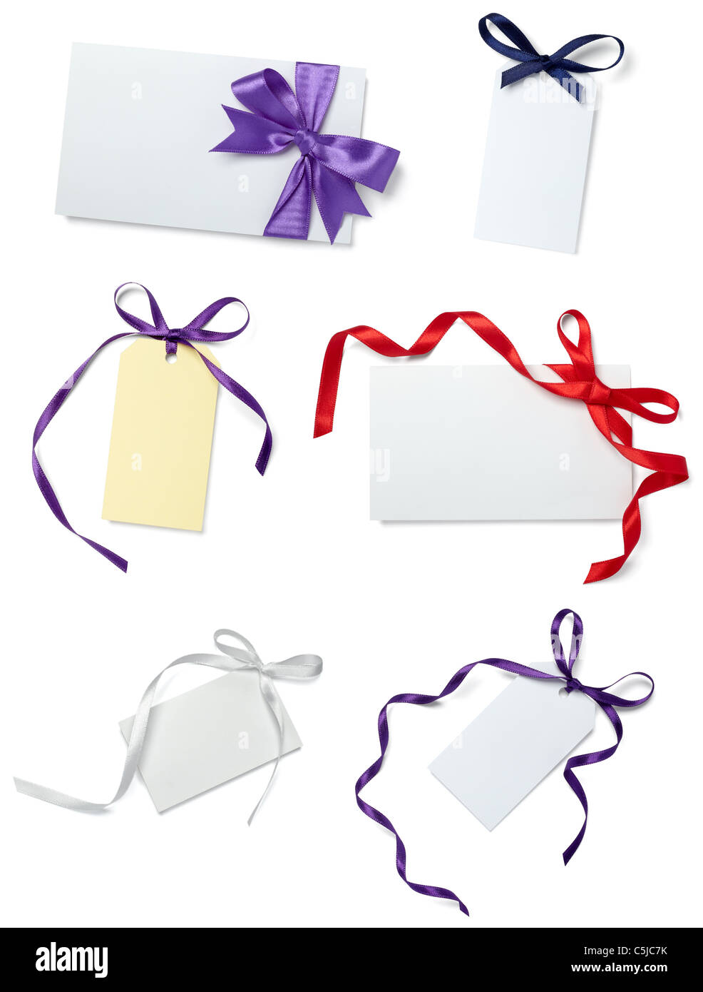 note with ribbon Stock Photo - Alamy