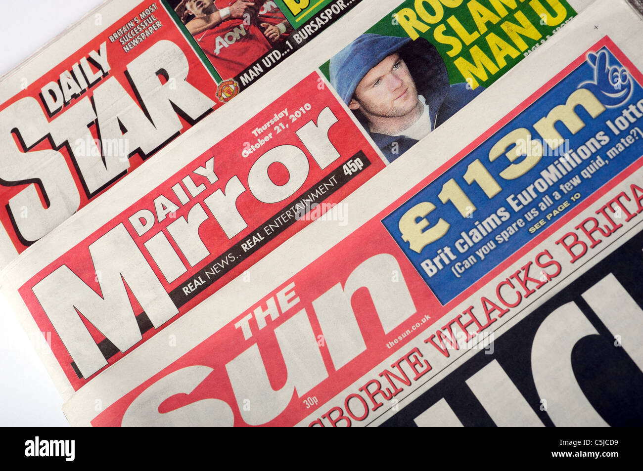 British tabloid newspapers Stock Photo