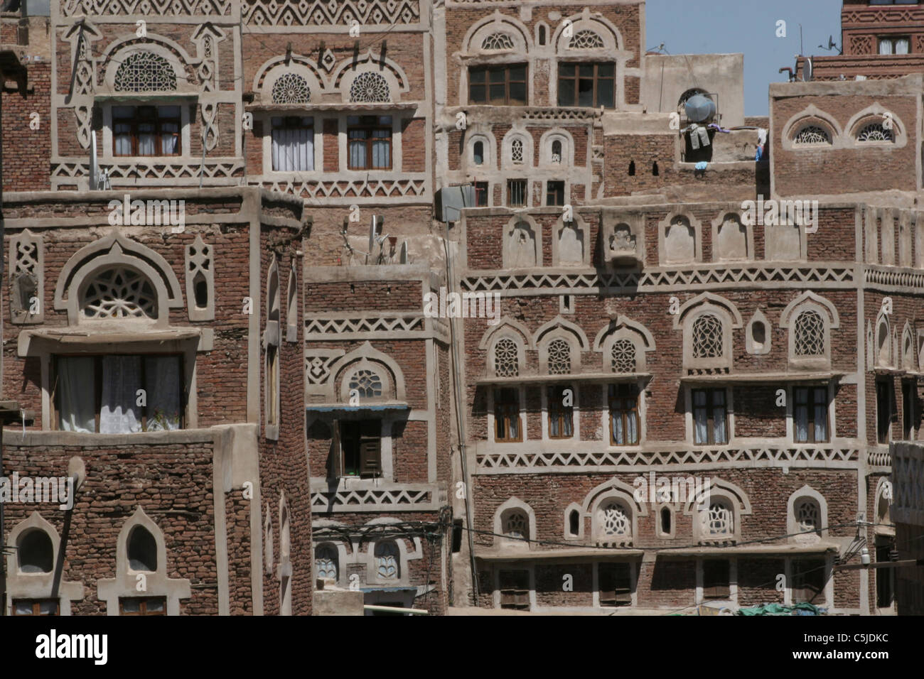 Old Town, Sanaa, Yemen, houses Stock Photo Alamy