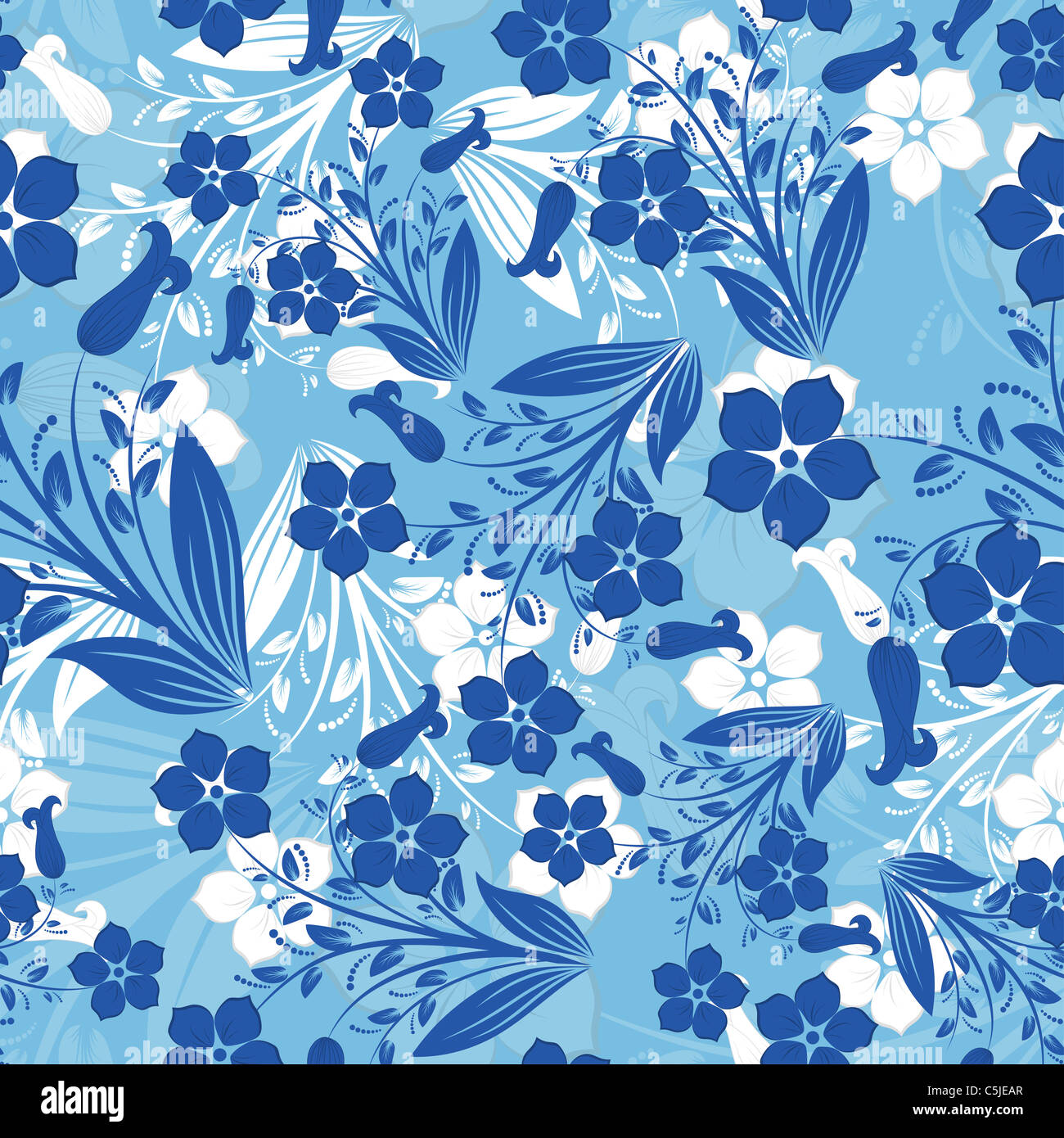 Seamless vector floral pattern Stock Photo - Alamy