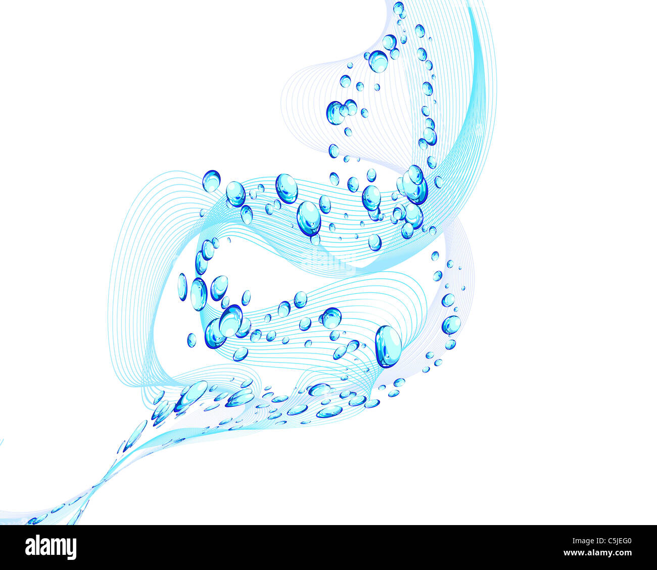 Abstract water vector background with bubbles of air Stock Photo - Alamy