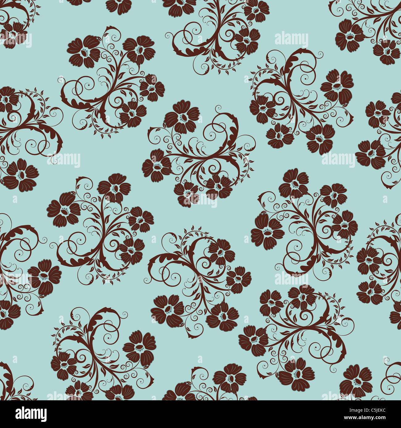Seamless vector floral pattern Stock Photo - Alamy