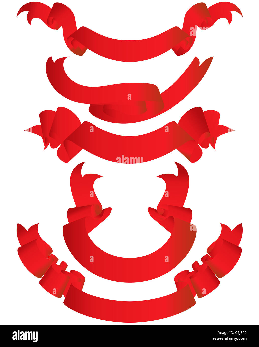 Set of different vector ribbons for design use Stock Photo Alamy