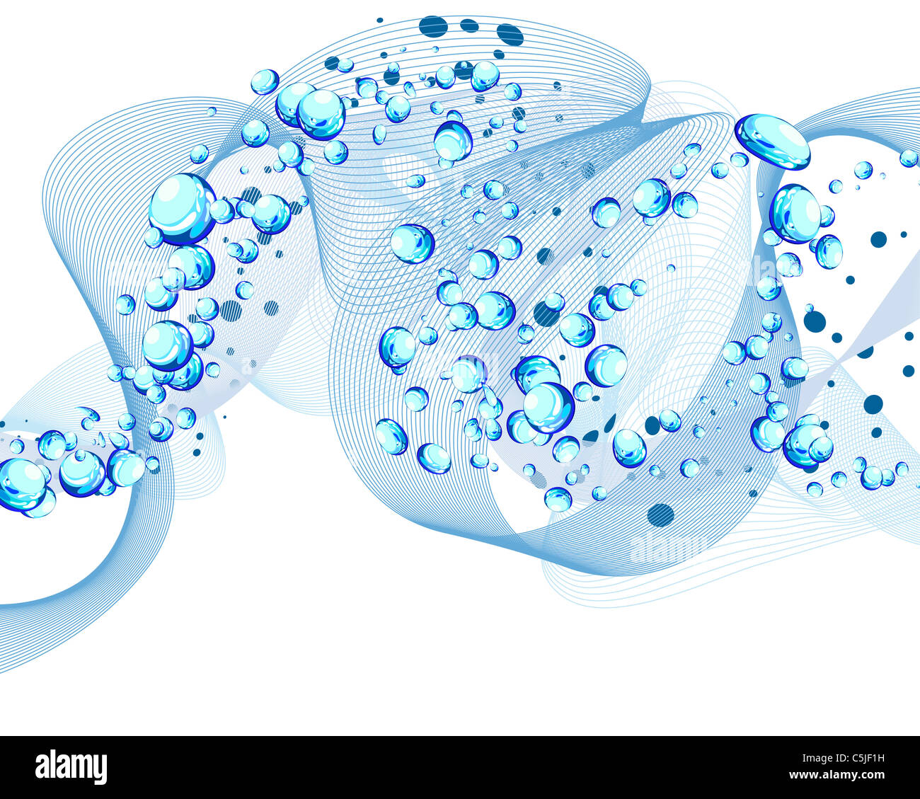 Abstract water vector background with bubbles of air Stock Photo - Alamy