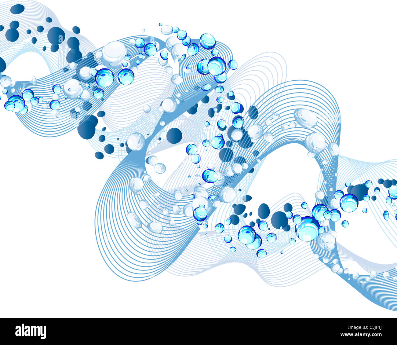 Abstract water vector background with bubbles of air Stock Photo - Alamy