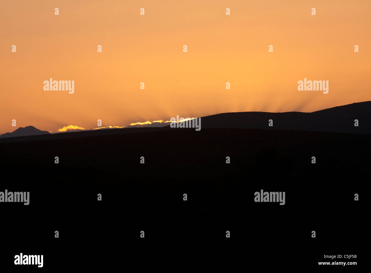 Sunset, Sambona, South Africa Stock Photo