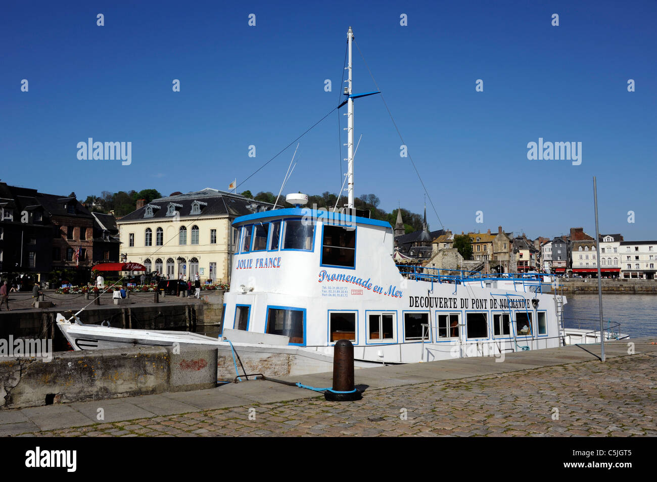 Jolie France,Boat trip,Honfleur harbour,Calvados,Normandy,France Stock