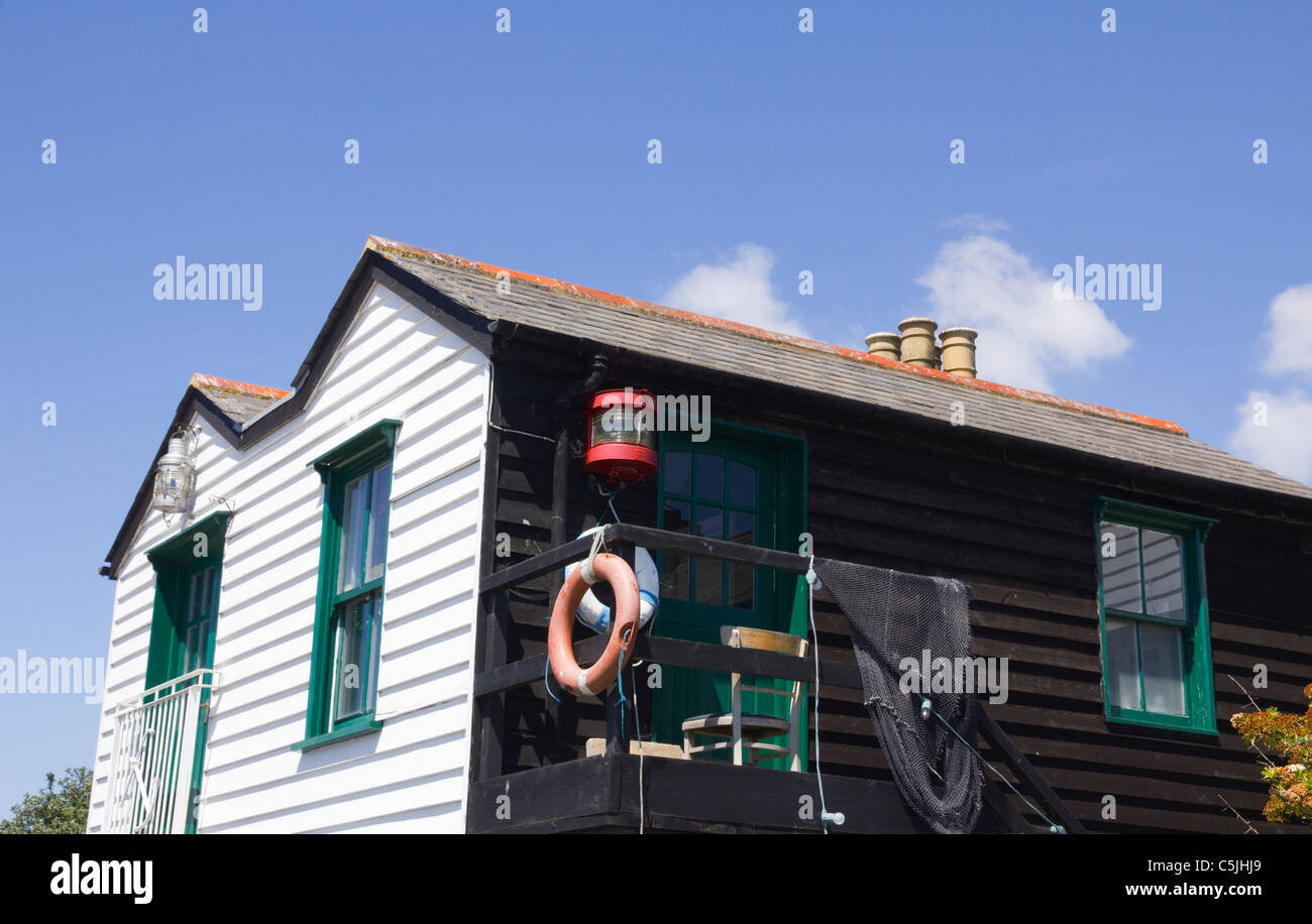 Clapboard cottage at Old LeighonSea Stock Photo Alamy