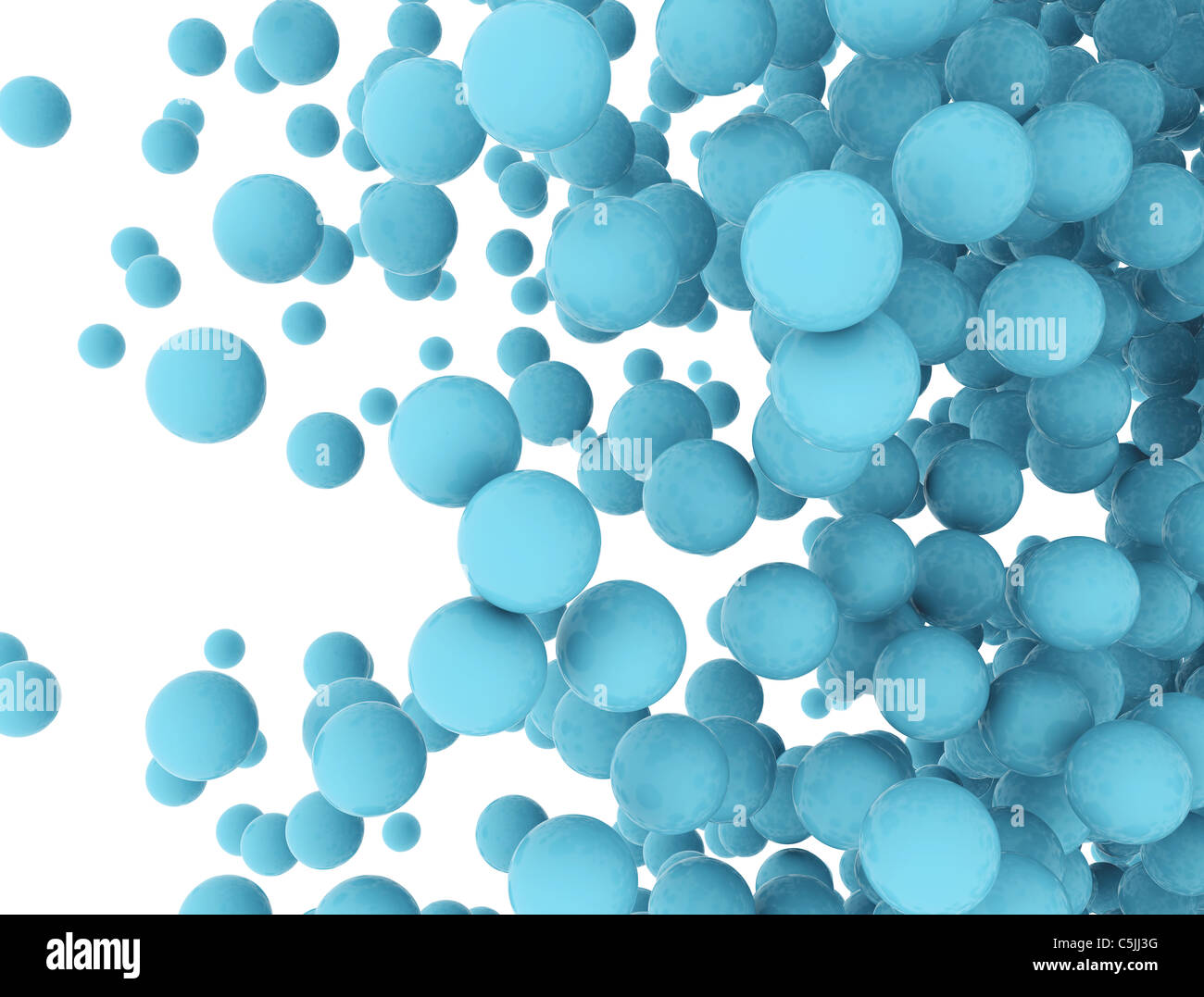 Blue spheres abstract background Stock Photo - Alamy
