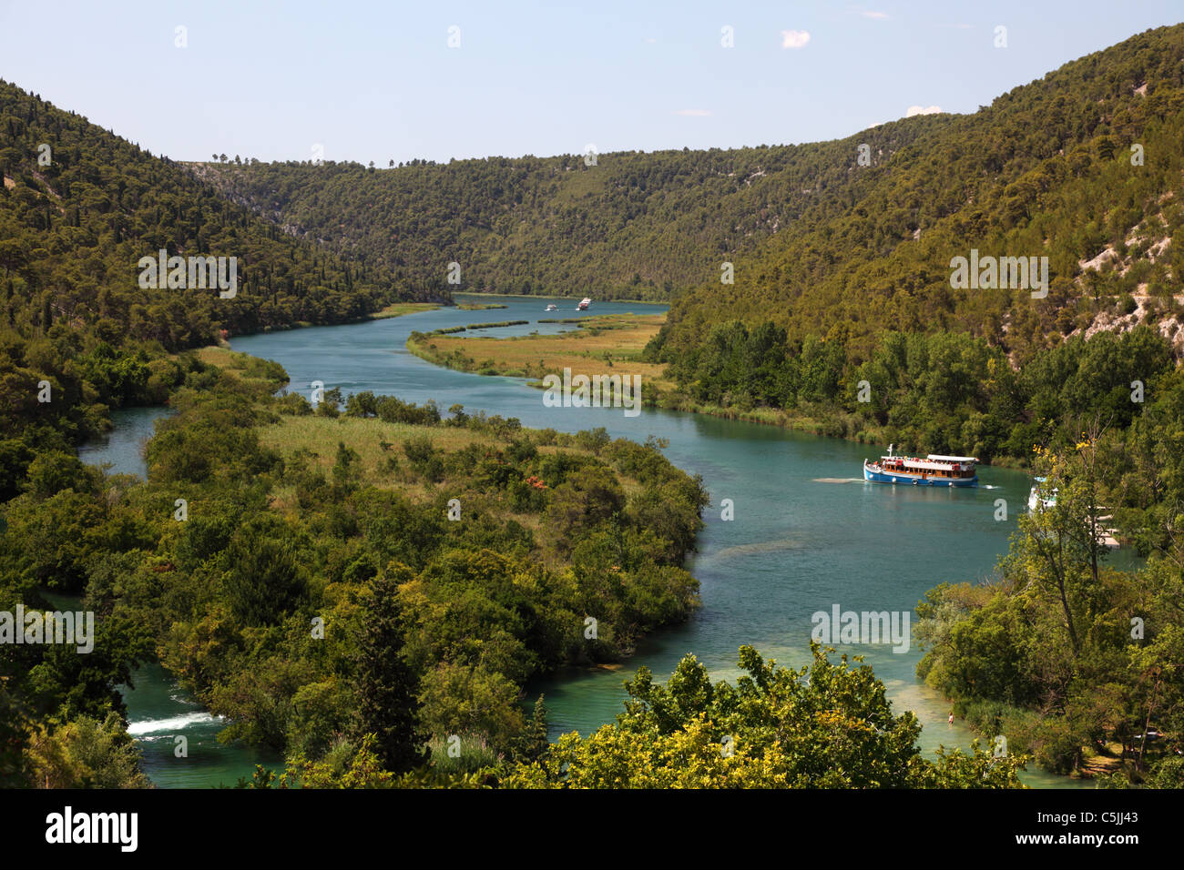 River Krka in the National Park in Croatia Stock Photo