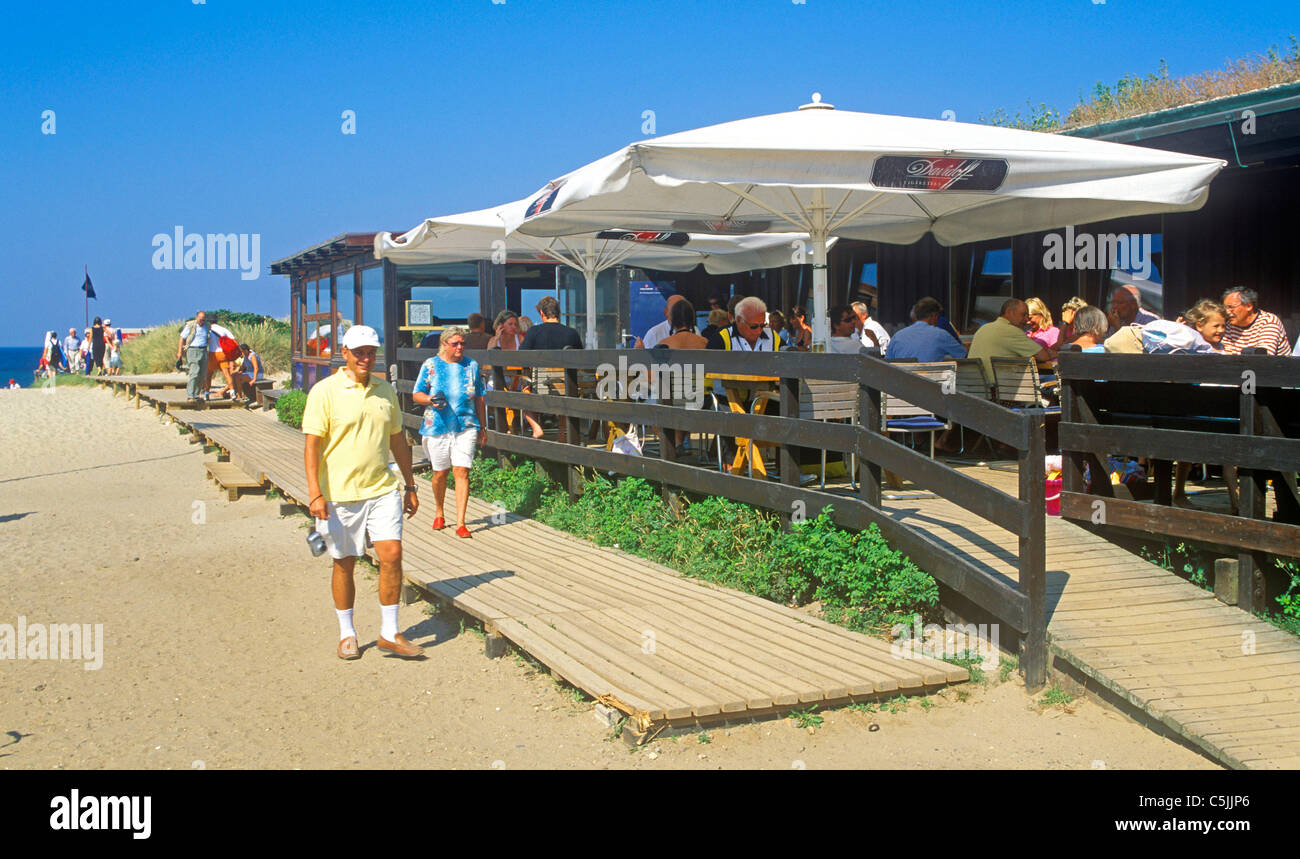 beach restaurant Sansibar near Rantum, Sylt Island, North Friesland, Schleswig-Holstein, North Germany Stock Photo