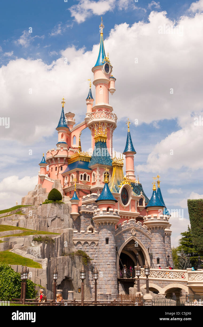 Premium AI Image  Disneyland Paris Castle isolated on a white background