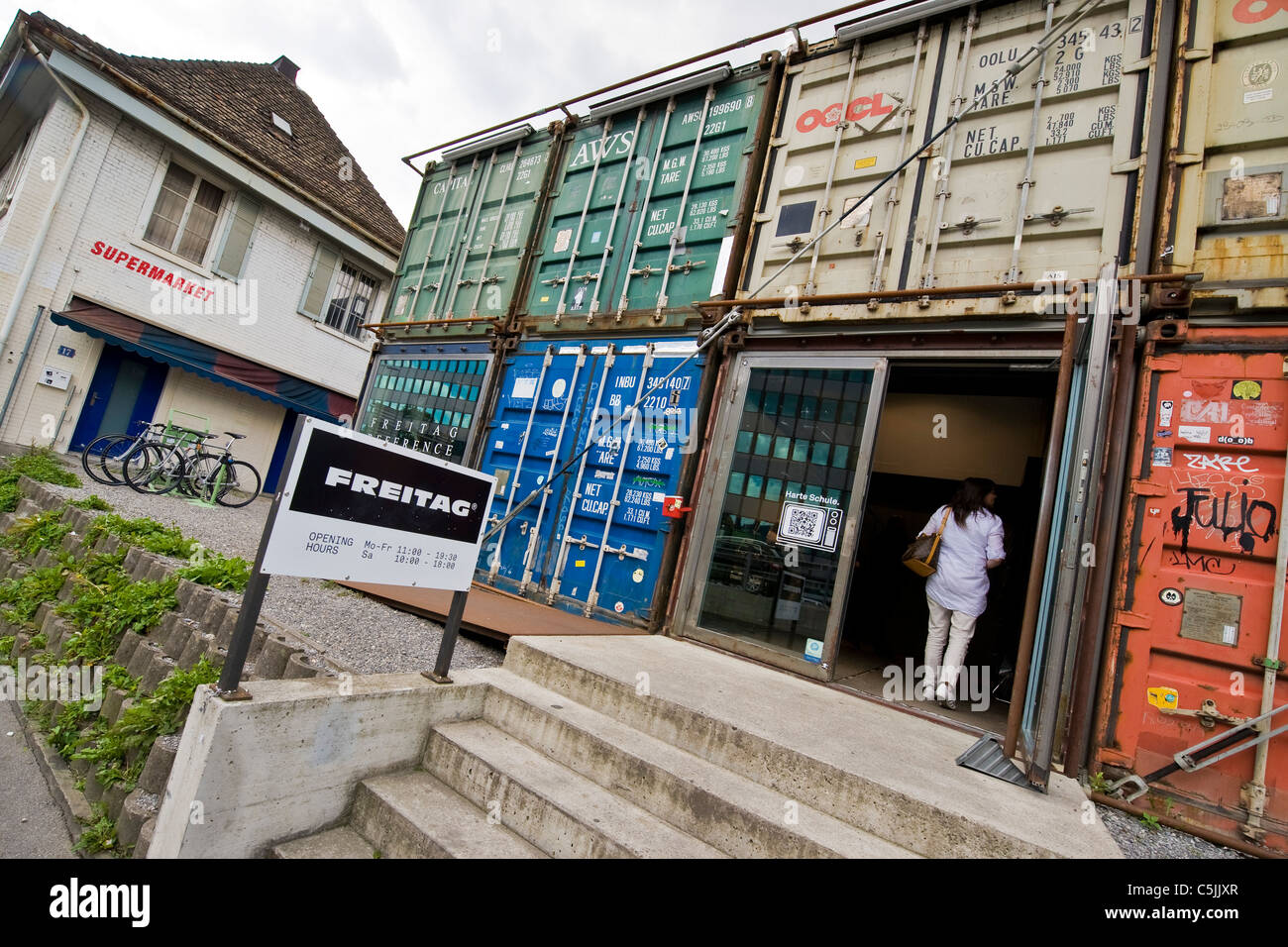 Freitag shop, Zurich, Switzerland Stock Photo - Alamy