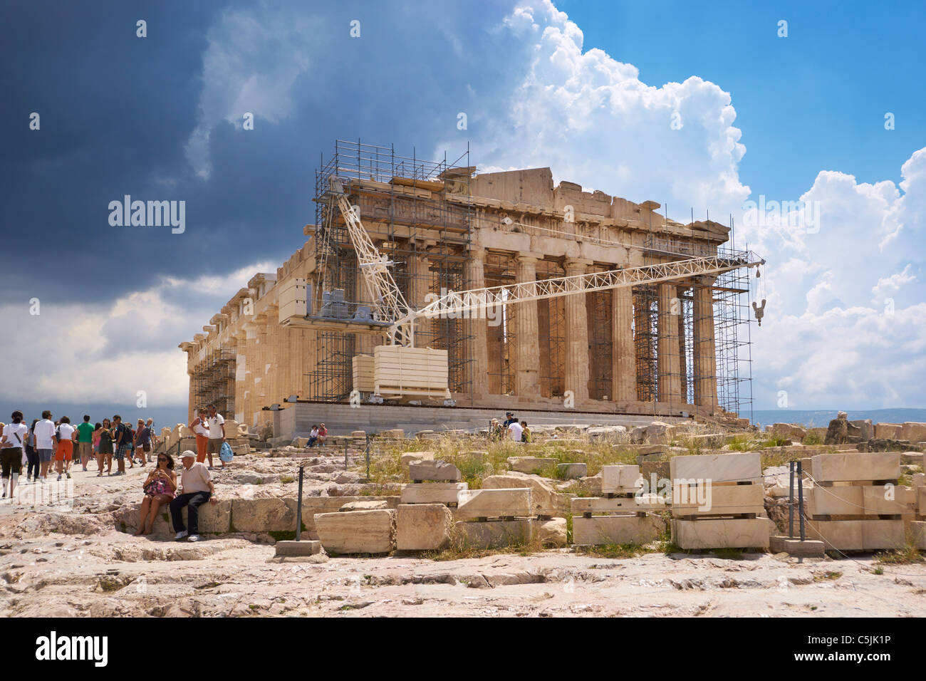 Acropolis (Acropole, Acropoli, Akropolis) - Parthenon temple, Athens, Greece Stock Photo