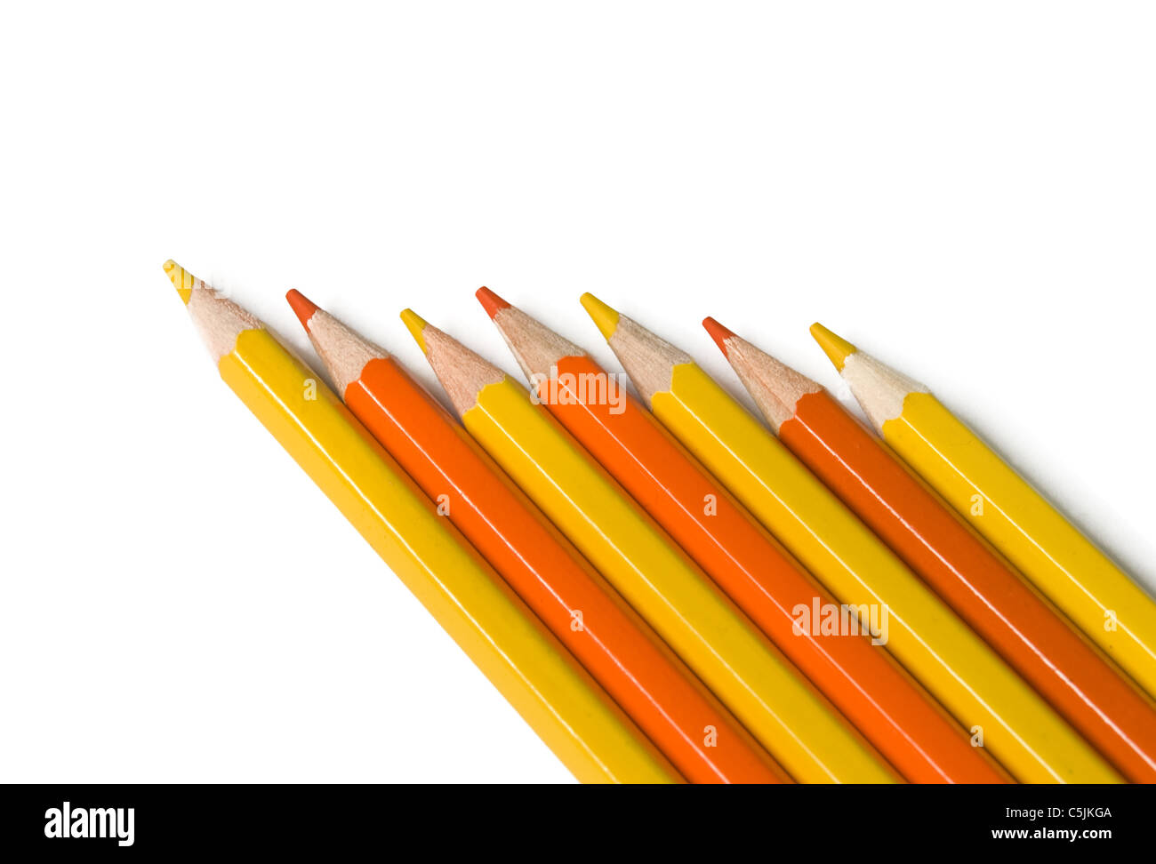 pencils are isolated on a white background Stock Photo