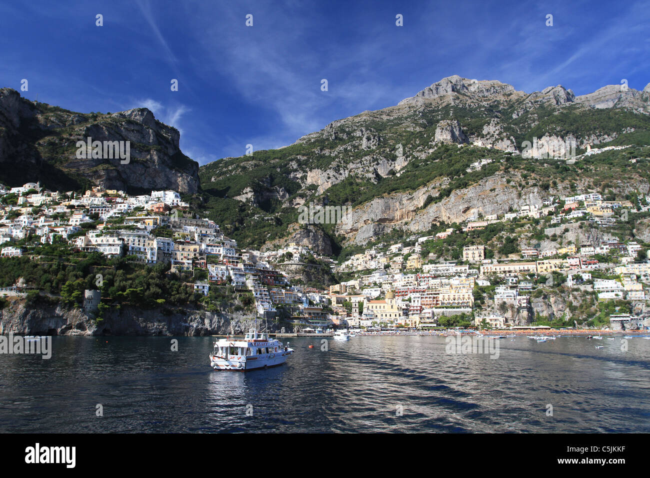 The small town of Positano on the Amalfi Coast, Italy Stock Photo