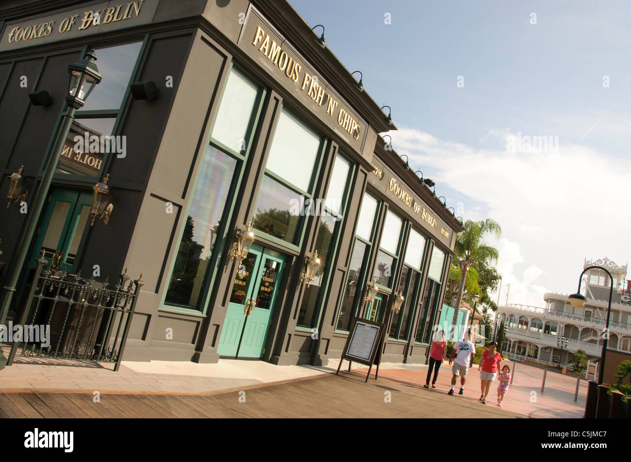 Downtown Disney Cookes of Dublin Fish and Chips Restaurant Stock Photo