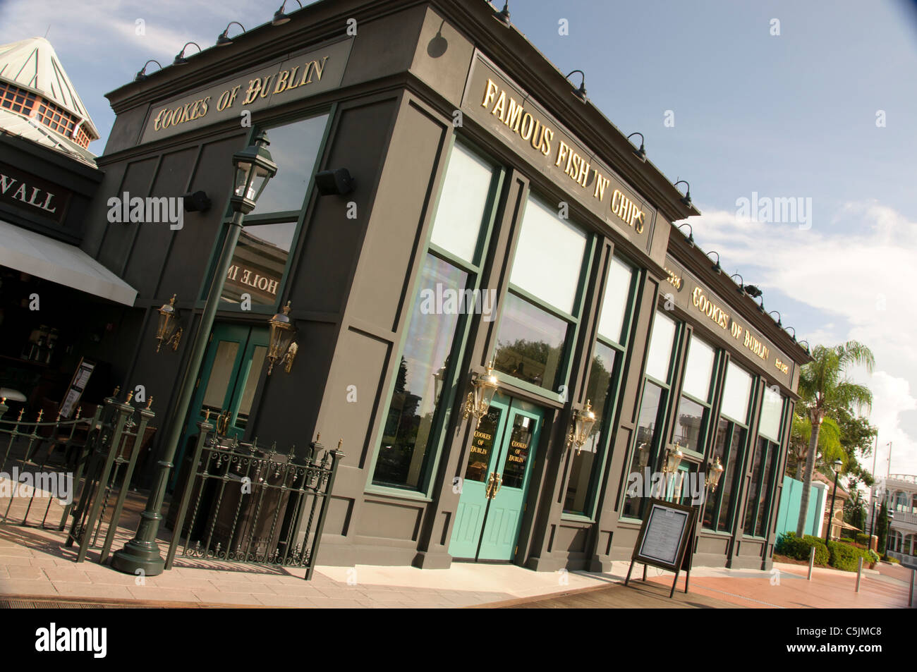 Downtown Disney Cookes of Dublin Fish and Chips Restaurant Stock Photo