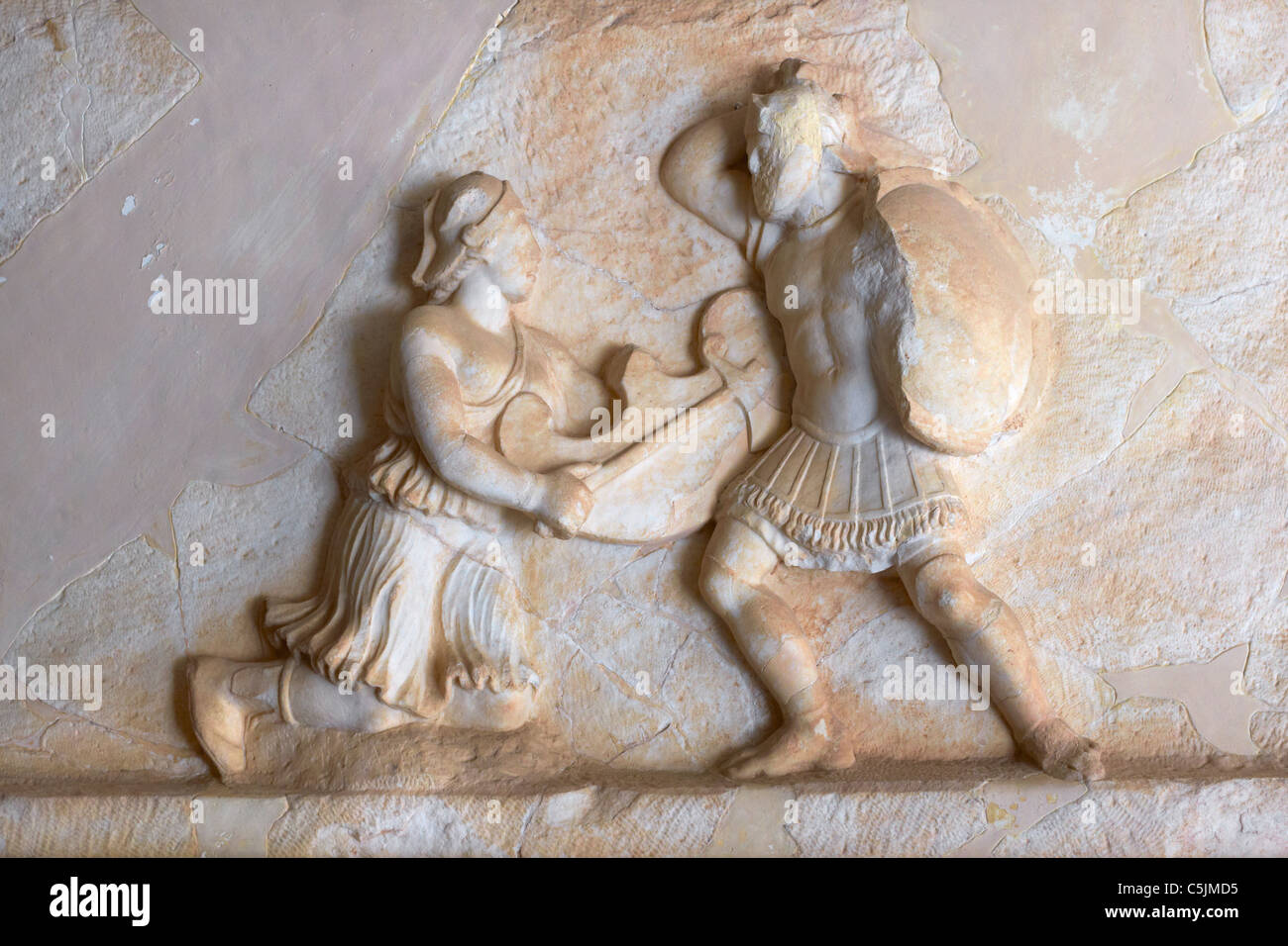 Archeological finds in the museum of ancient city of Corinth, Greec Stock Photo
