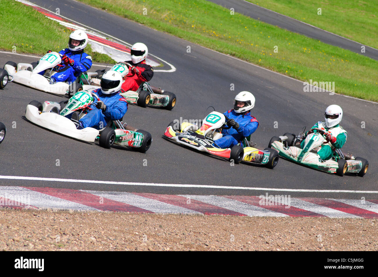 GoKart racing nutts corner northern ireland Stock Photo Alamy