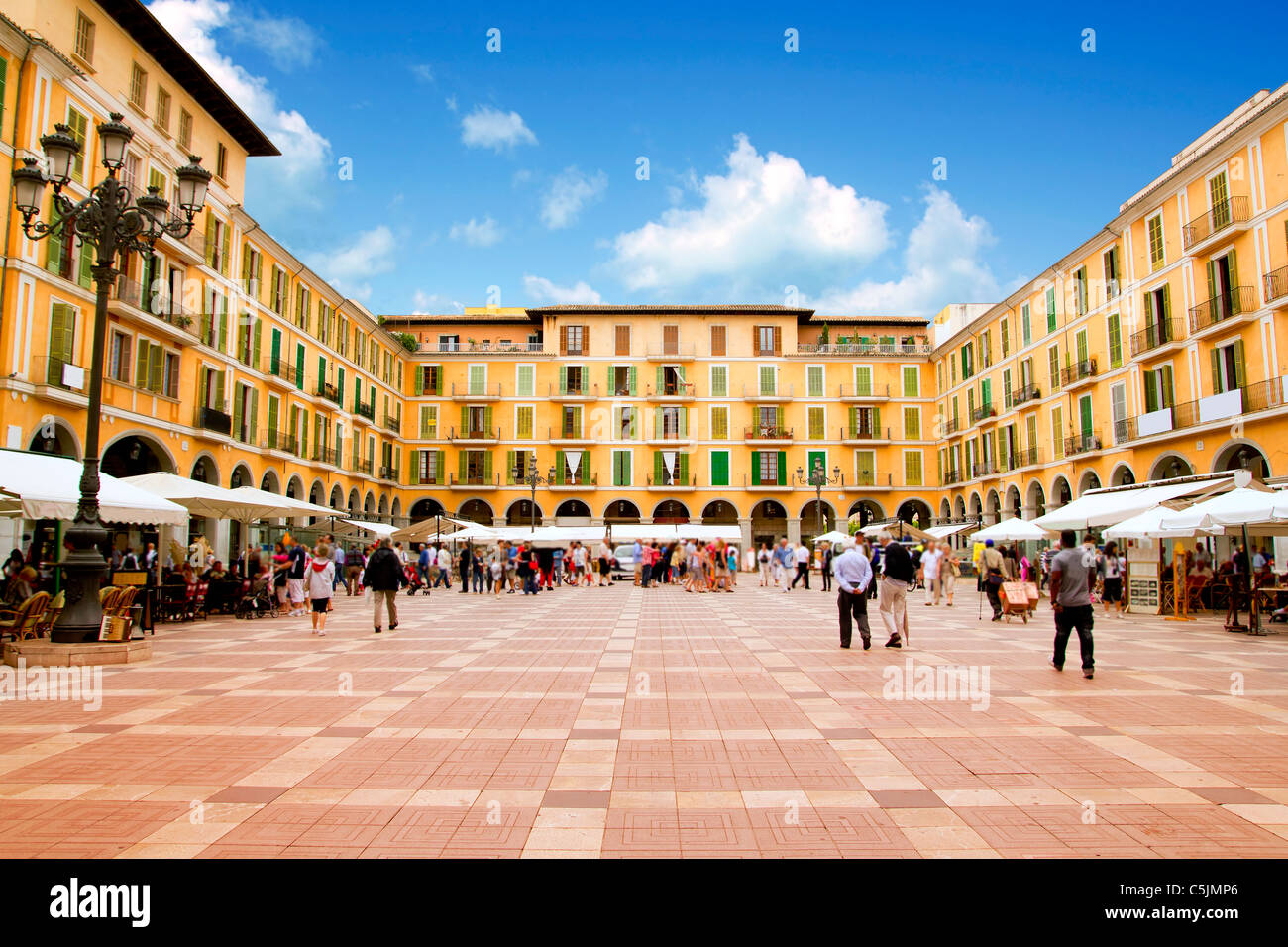 Majorca Plaza Mayor Major in Palma de Mallorca at old city downtown