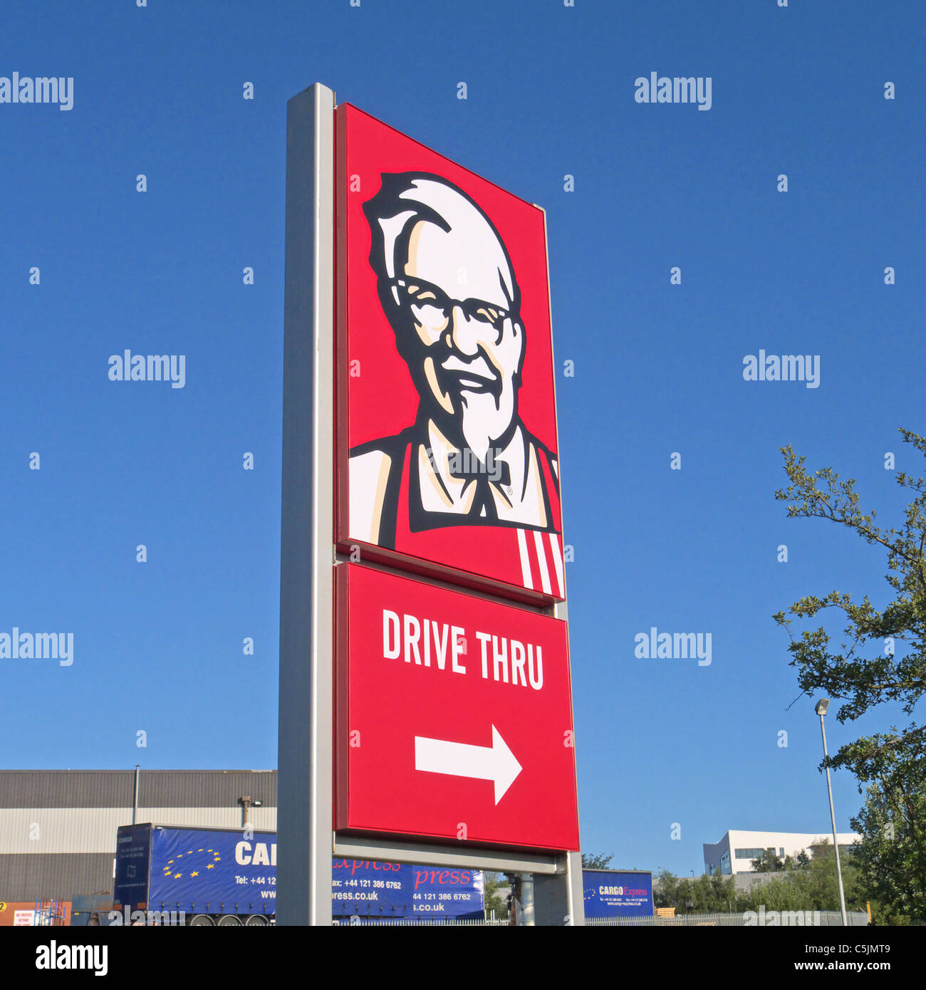 KFC ( Kentucky Fried Chicken ) Diner Drive Thru ( Through ) Sign