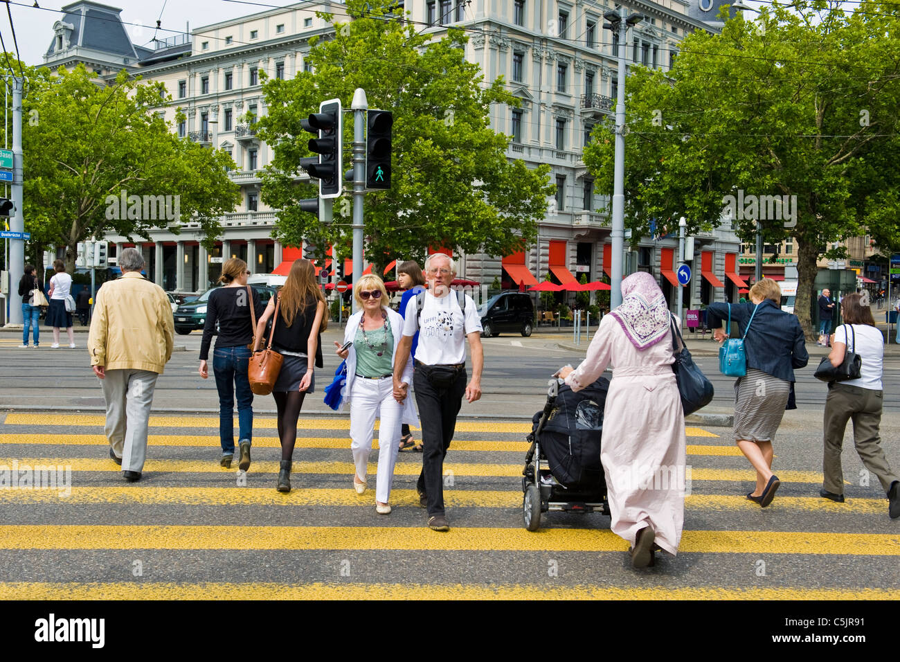 Daily life, Zurich, Switzerland Stock Photo Alamy