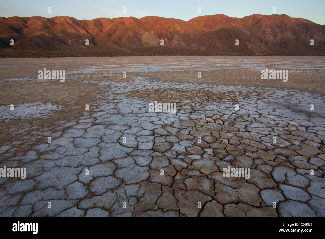 Dry lake bed, Anza-Borrego Desert State Park, California. Stock Photo