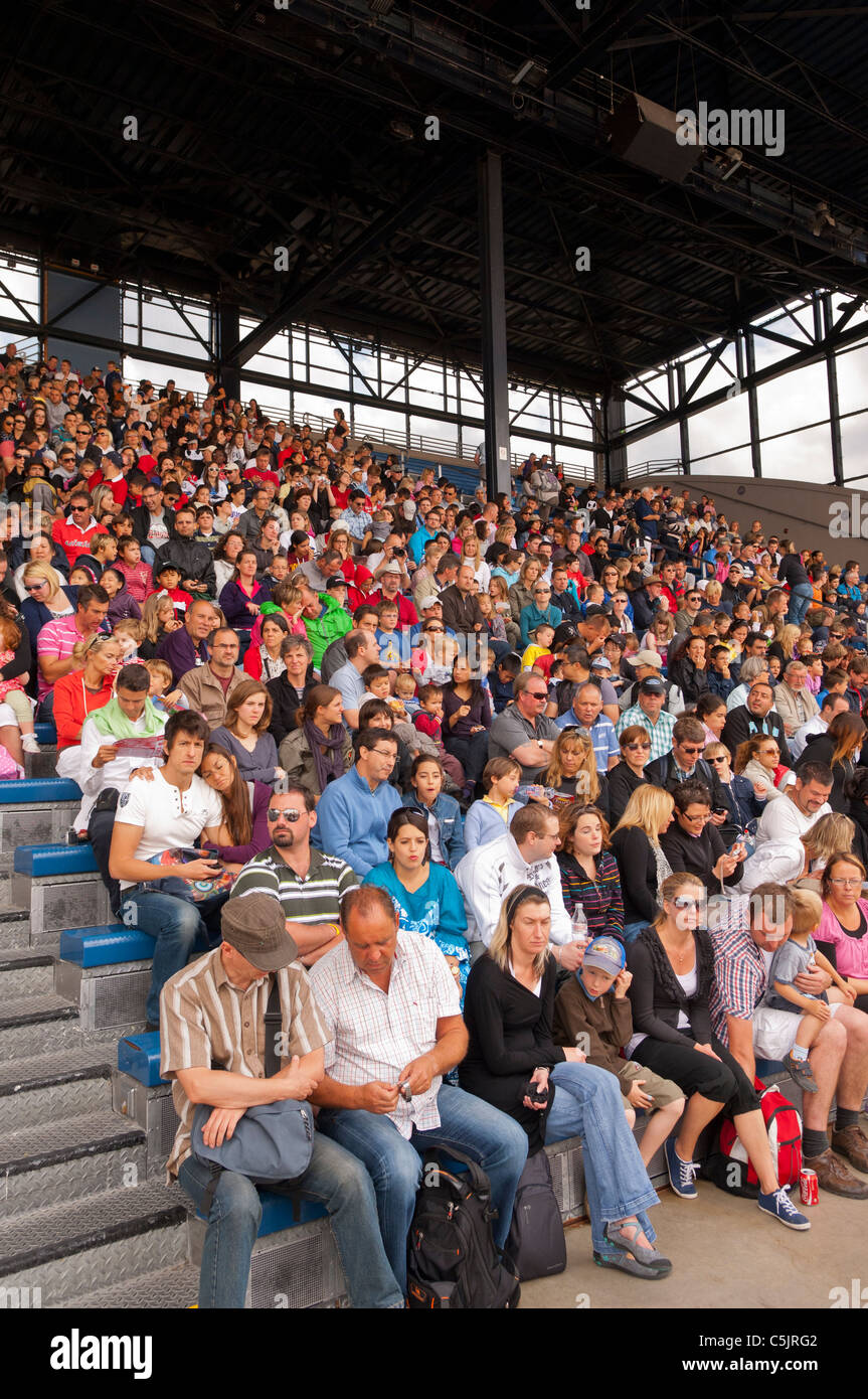 People sitiing in grandstand hires stock photography and images Alamy