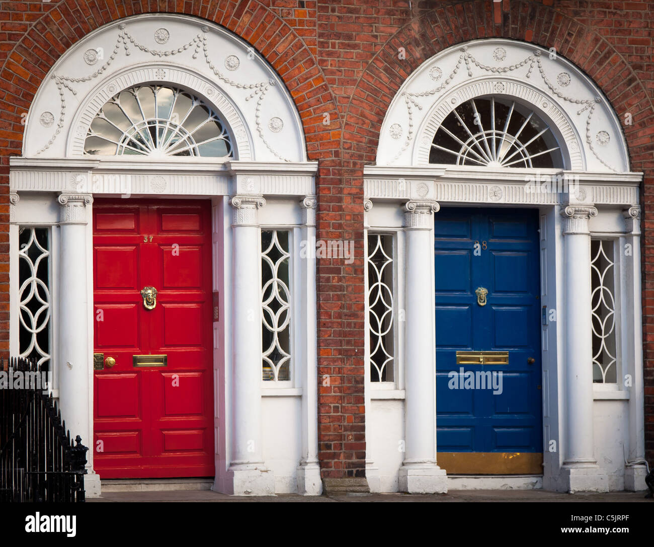 Typical doors in Dublin, Ireland Stock Photo Alamy