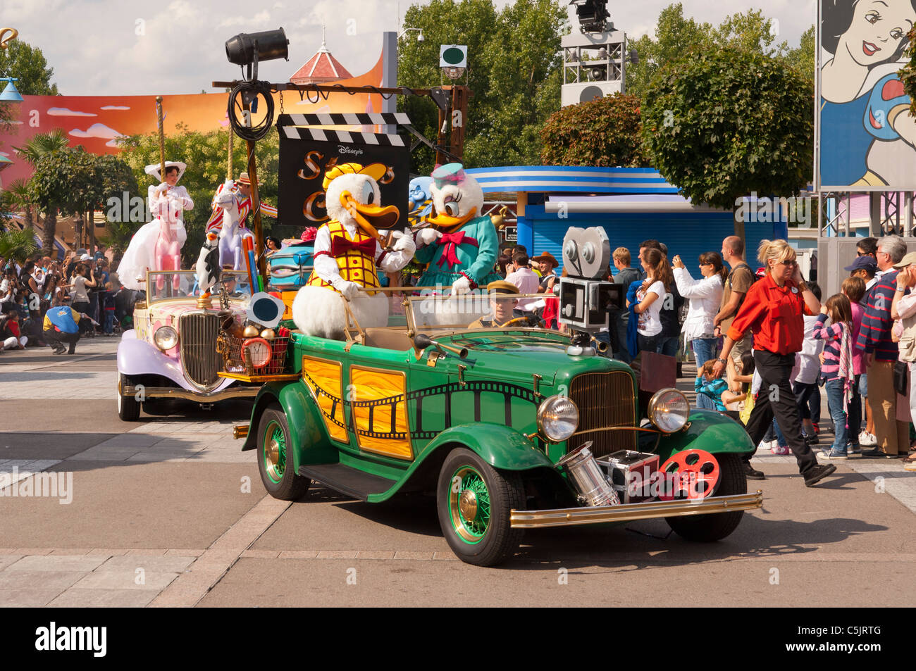 The Stars 'n' Cars parade at Disneyland Paris in France Stock Photo