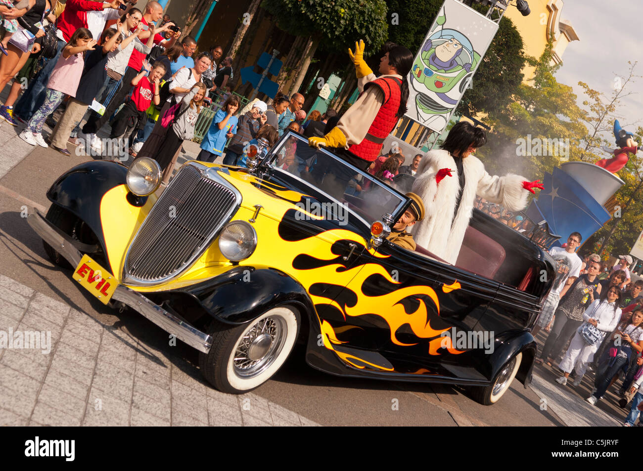 The Stars 'n' Cars parade at Disneyland Paris in France Stock Photo